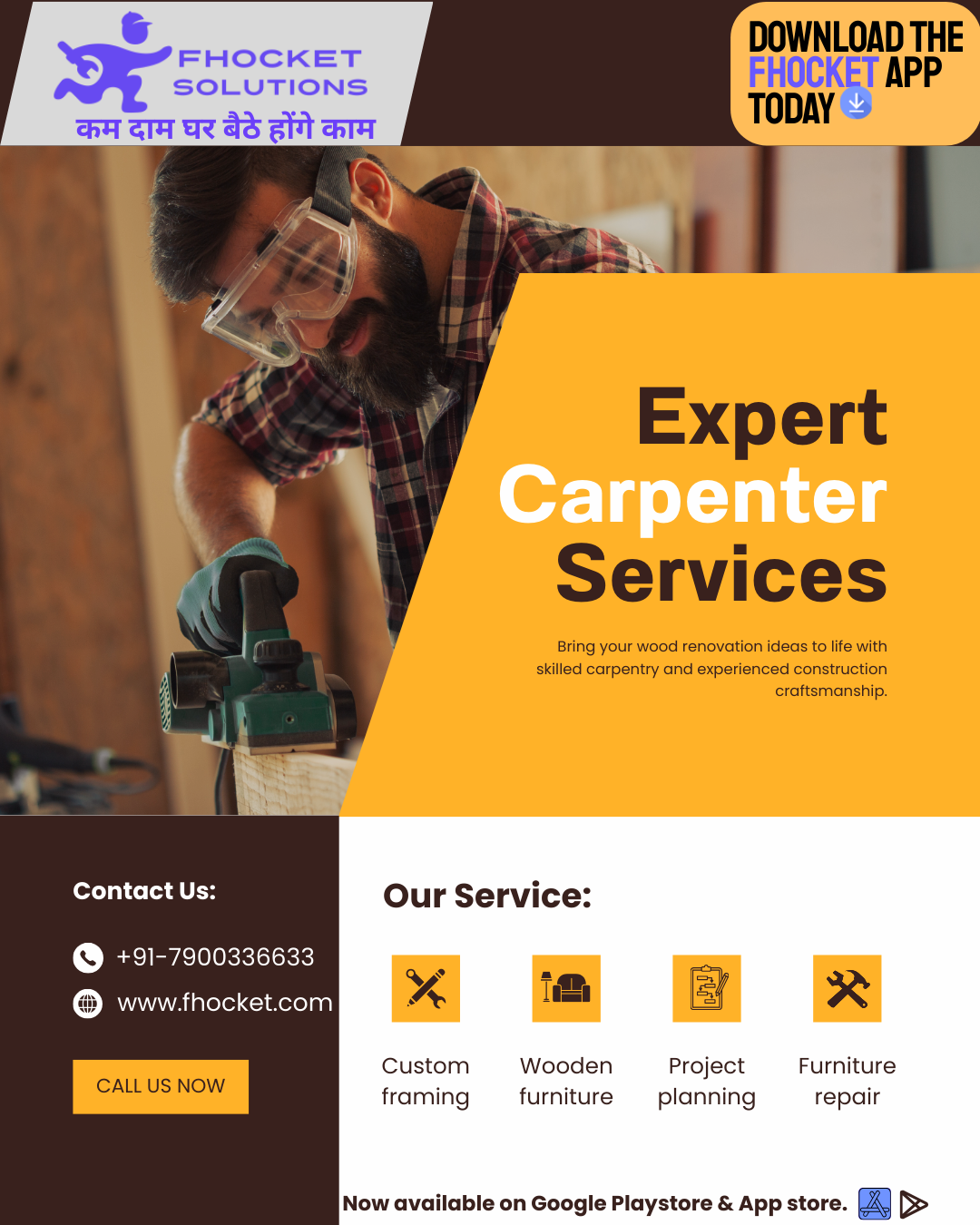 Carpenter Near Me for Furniture Repair at Home