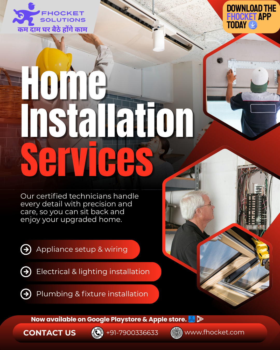 Top Home Services You Can Book Online Near You in India--Fhocket app