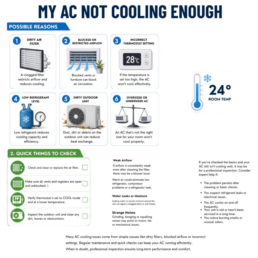 My ac is not cooling properly 